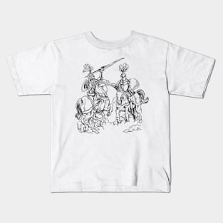 Medieval competition on horses - jousting Kids T-Shirt